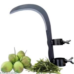 Heavy-Duty High Carbon Steel Sickle – Curved Harvesting & Grass Cutting Scythe without Handle
