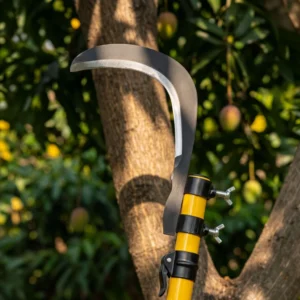 Heavy-Duty High Carbon Steel Sickle – Curved Harvesting & Grass Cutting Scythe without  Handle