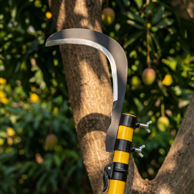Heavy-Duty High Carbon Steel Sickle – Curved Harvesting & Grass Cutting Scythe without Handle