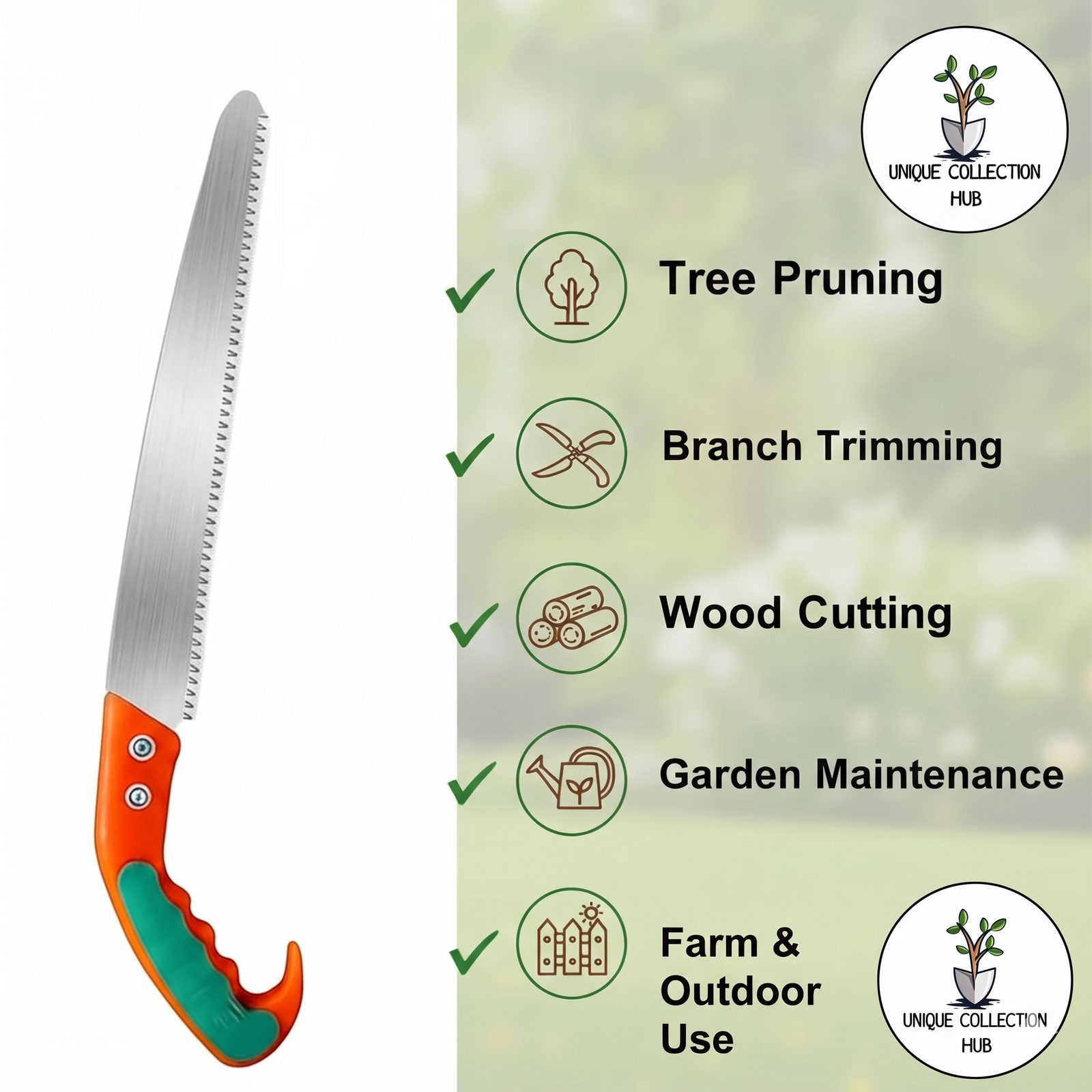 Hand Pruning Saw for Tree Trimming and Branch Removal - Image 2