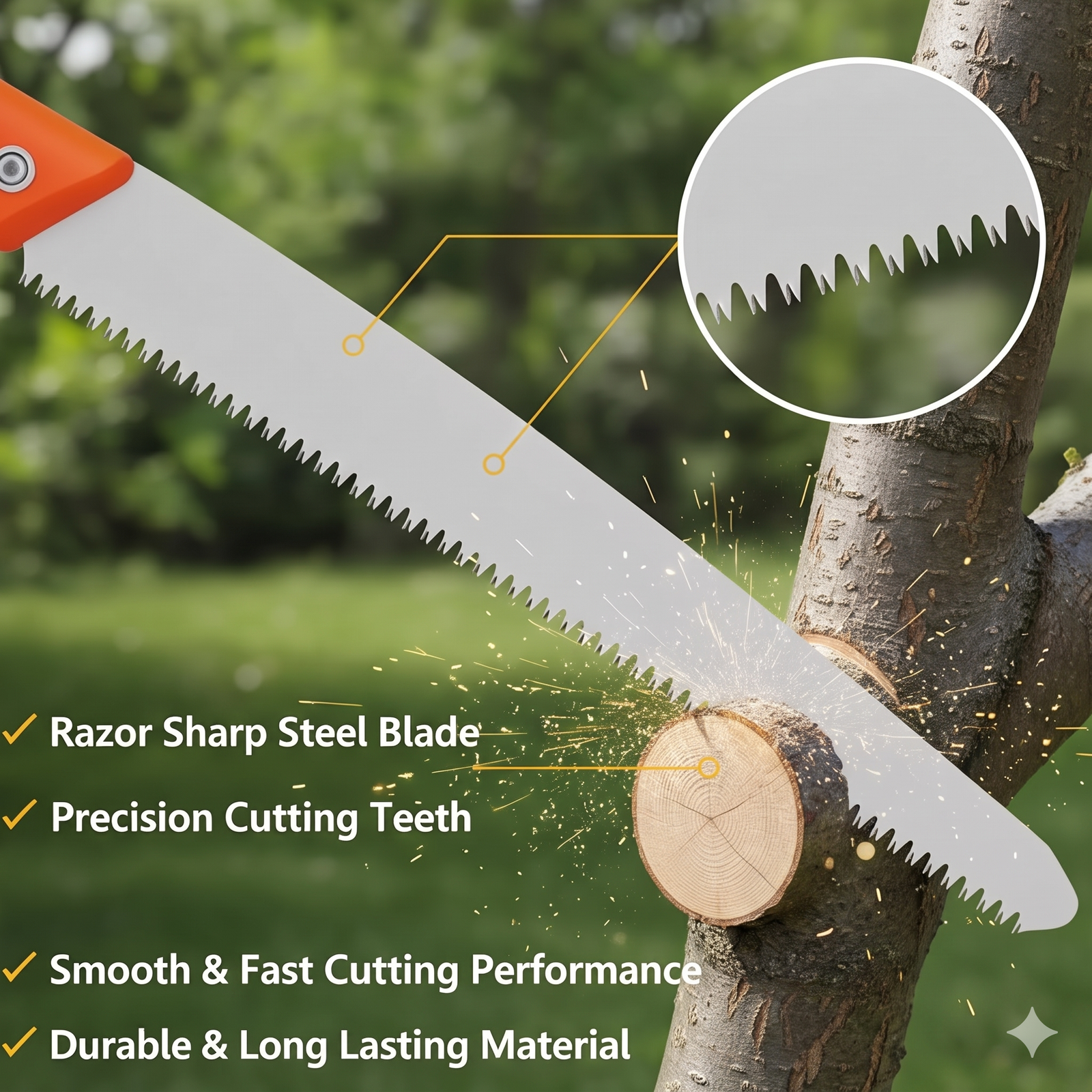 Hand Pruning Saw for Tree Trimming and Branch Removal - Image 4